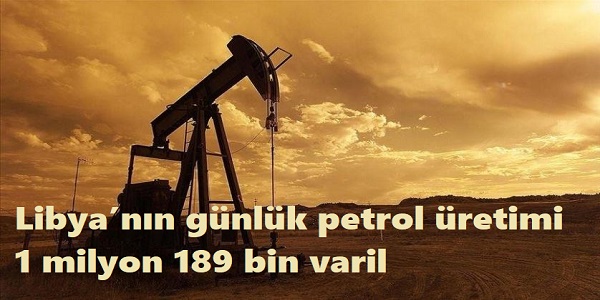 Libyanın günlük petrol üretimi 1 milyon 189 bin varil
