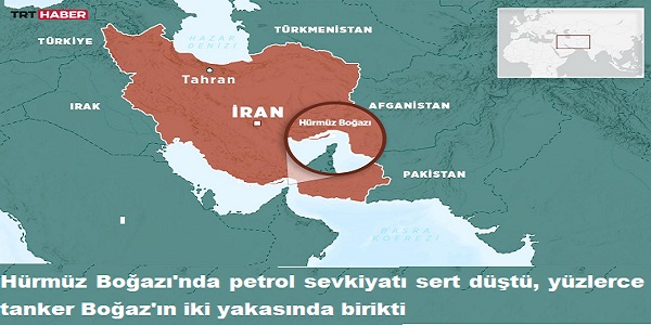H�rm�z Bo�az�΄nda petrol sevkiyat� sert d��t�, y�zlerce tanker Bo�az΄�n iki yaka