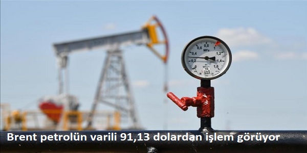 Brent petrol�n varili 91,13 dolardan i�lem g�r�yor